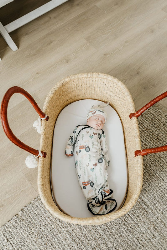 Copper Pearl Newborn Knotted Gown - Jo