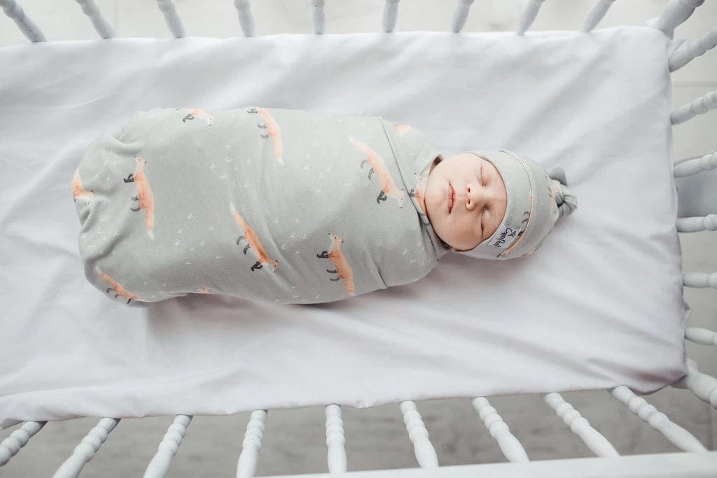 Copper Pearl Newborn Top Knot Hat - Swift