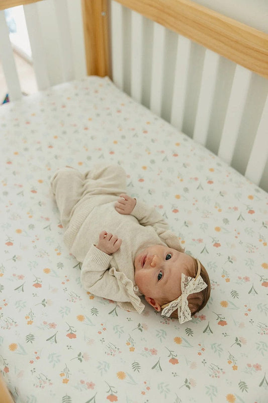 Copper Pearl Premium Fitted Crib Sheet - Mabel