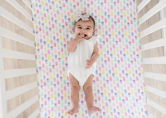 Copper Pearl Premium Fitted Crib Sheet - Summer