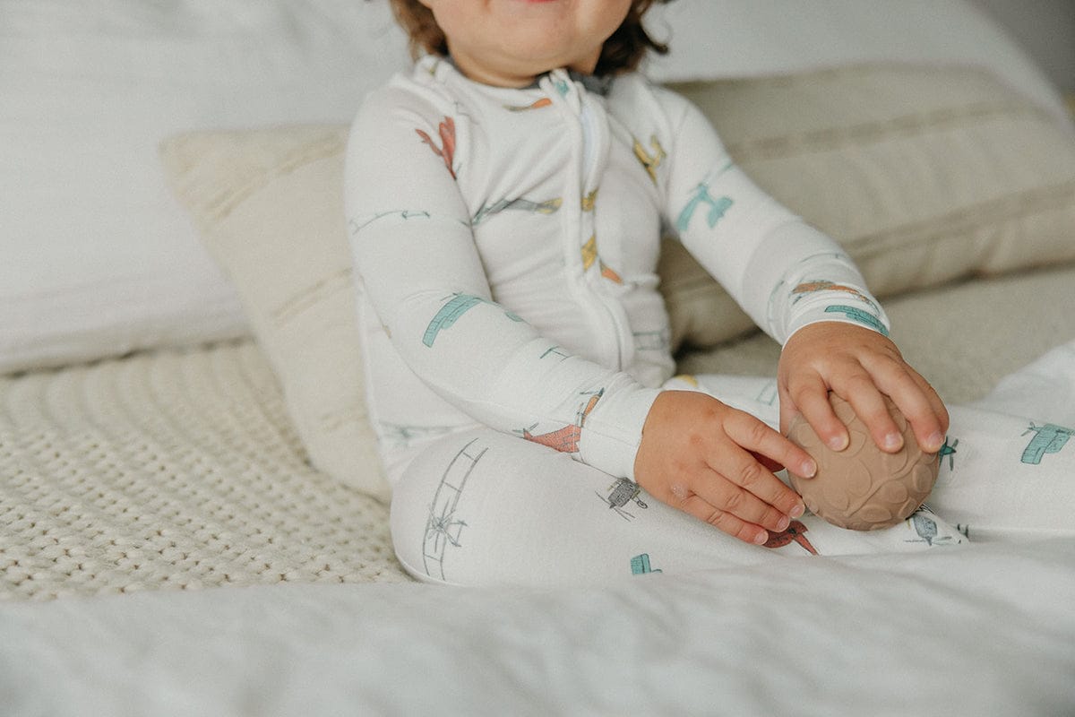 Copper Pearl Zip-up Footie - Ace (12-18M) - X003QERIY9