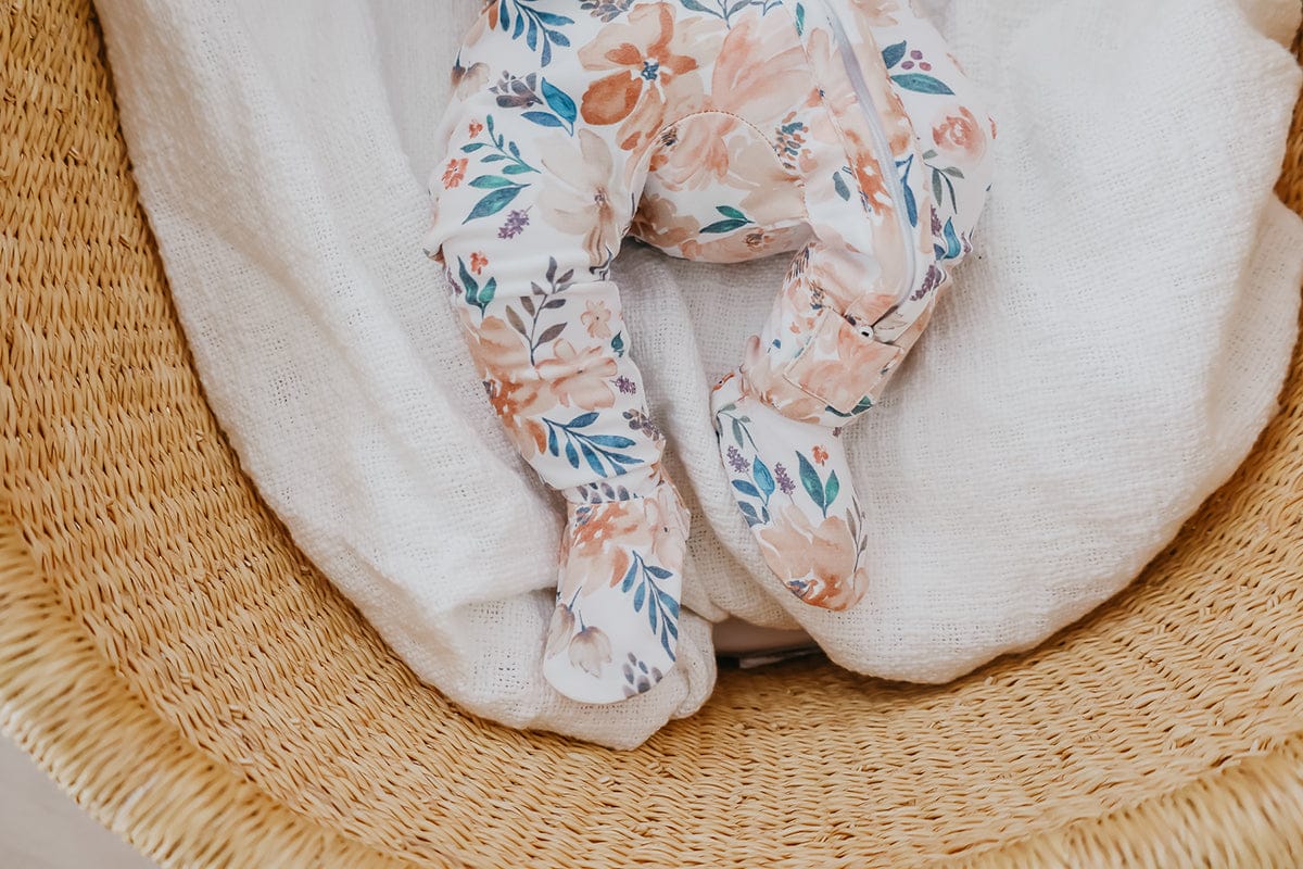 Copper Pearl Zip-up Footie - Autumn (0-3M) - X003QEOW8J