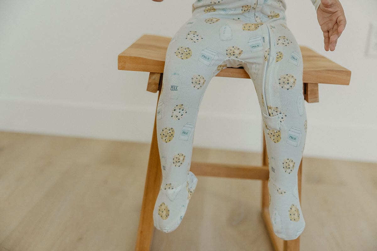 Copper Pearl Zip-up Footie - Chip (0-3M)