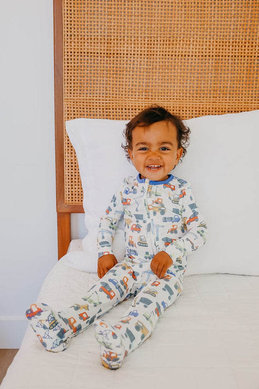 Copper Pearl Zip-up Footie - Diesel (Newborn) - X003QEOYDH