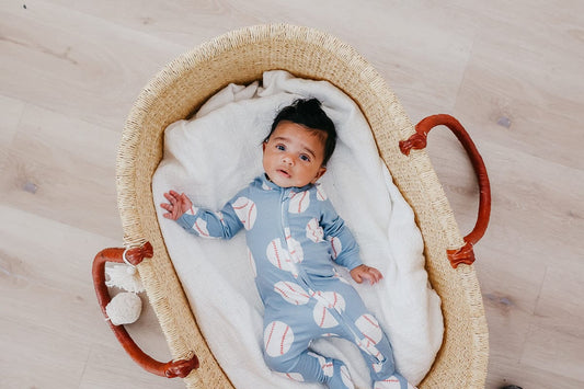 Copper Pearl Zip-up Footie - Slugger (3-6M) - X003QELBVF