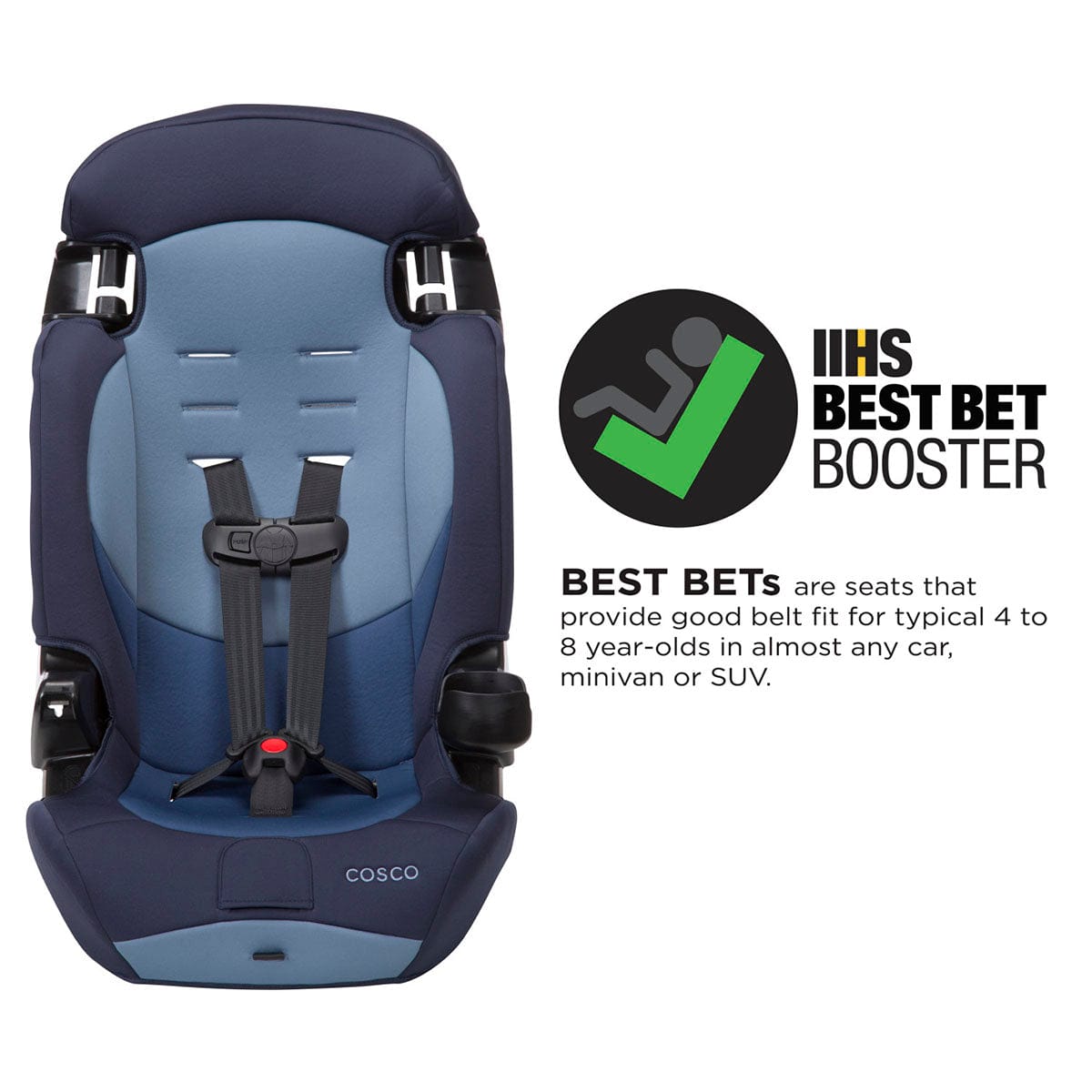 Cosco Finale DX 2-in-1 Harness Booster Car Seat - Sport Blue - BC121EPP