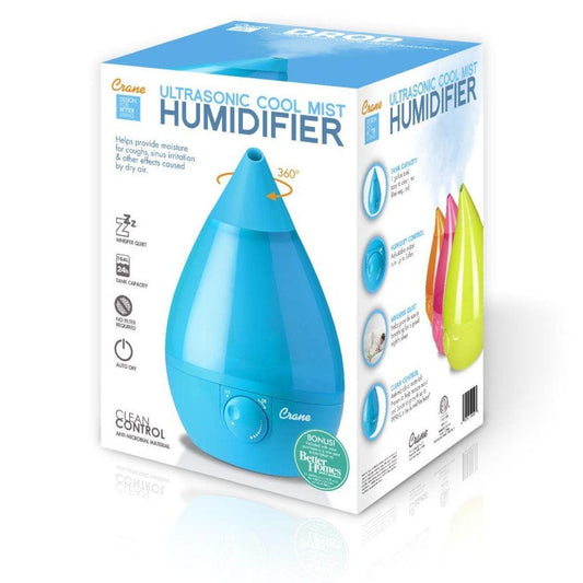 Crane 1 Gal. Drop Cool Mist Humidifier for Medium to Large Rooms - Aqua - EE-5301B