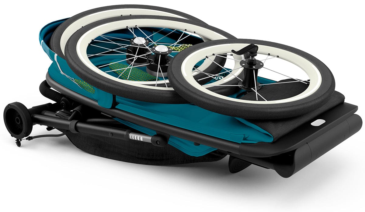 Cybex AVI Jogging Stroller Bundle - Black Frame + Maliblue Seat Pack - 520004147-520004223