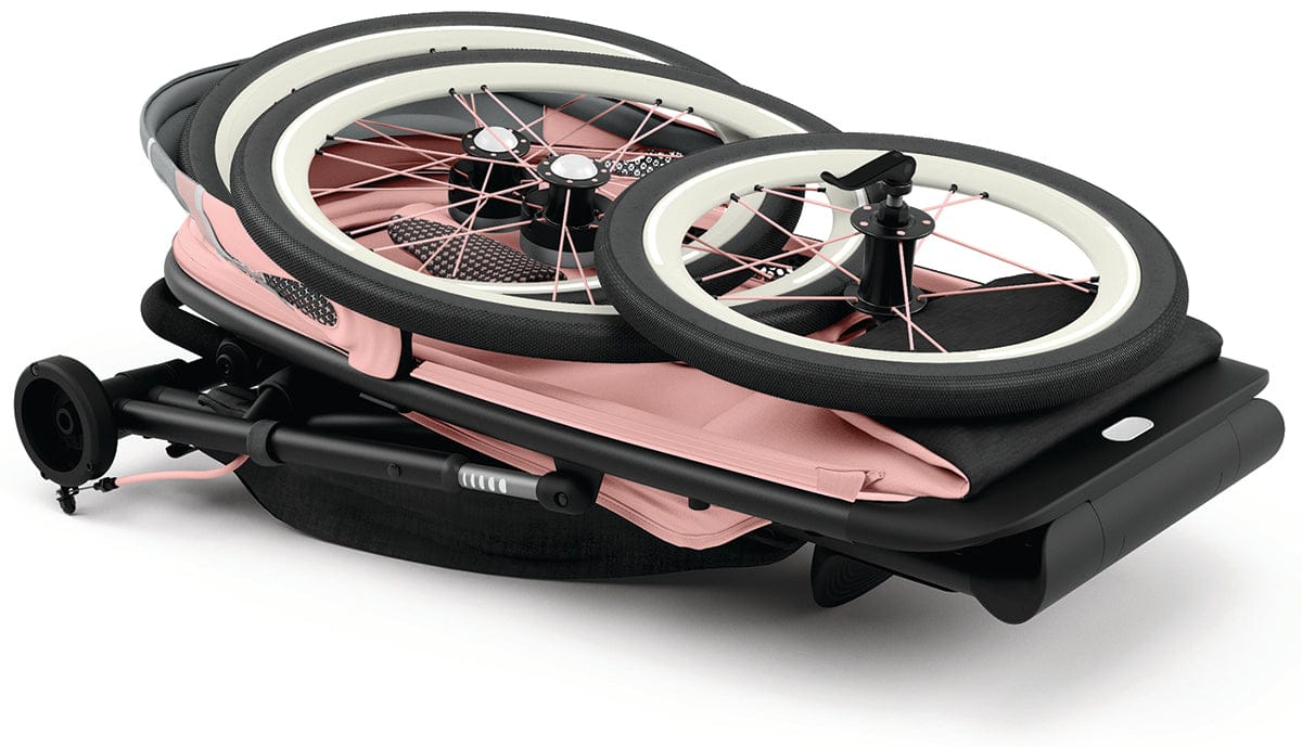 Cybex AVI Jogging Stroller Bundle - Black/Pink Frame + Medal Grey Seat Pack - 520004341-520004217