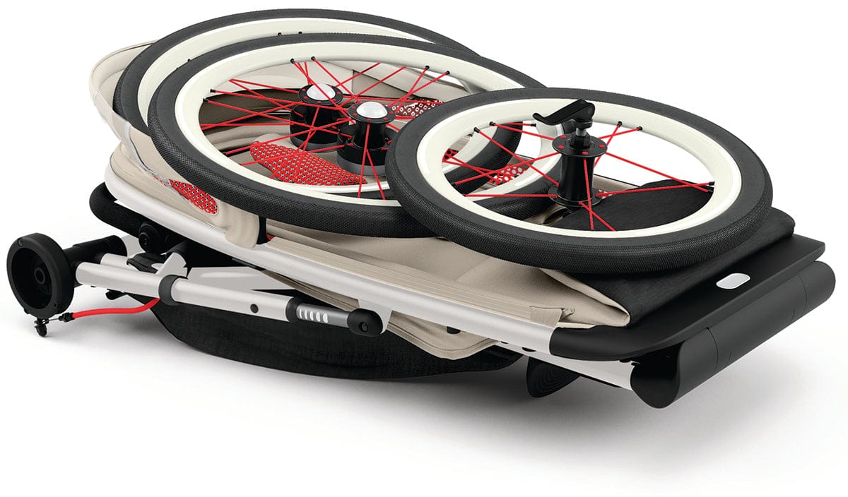 Cybex AVI Jogging Stroller Bundle - Cream/Orange Frame + Bleached Sand Seat Pack - 520004343-520004221