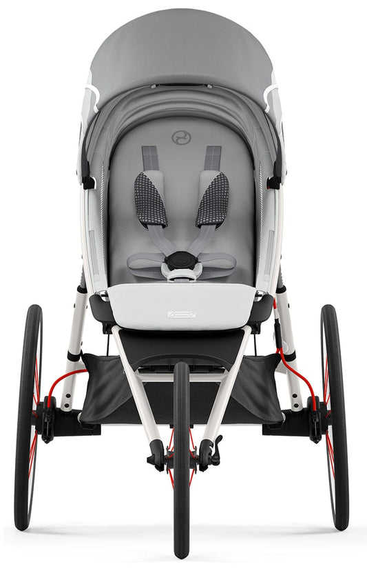 Cybex AVI Jogging Stroller Bundle - Cream/Orange Frame + Medal Grey Seat Pack - 520004343-520004217