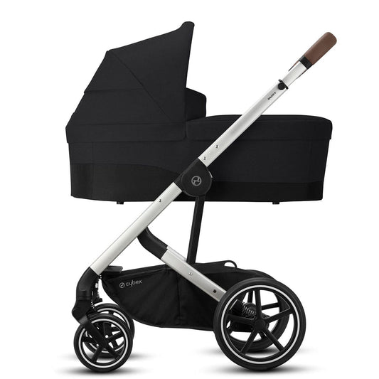 Cybex Balios S Lux Full Size Stroller + Cot S Bassinet Bundle - Deep Black - 520004359-521001471