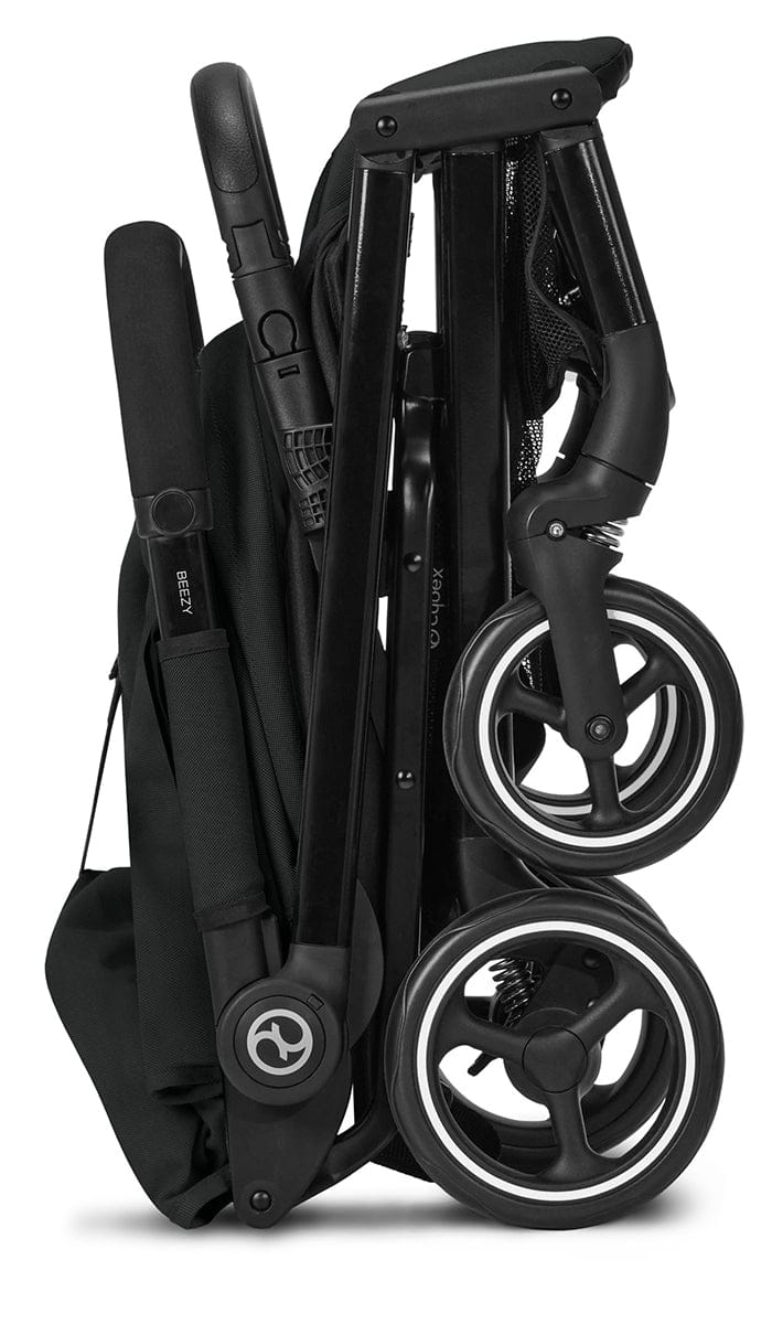 Cybex Beezy 2 Compact Stroller + Aton 2 SensorSafe Travel System Bundle - Lava Grey / Lavastone Black