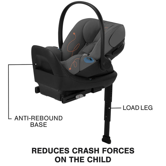 Cybex Cloud G Lux SensorSafe Comfort Extend Reclining Infant Car Seat - Lava Grey - 522001403