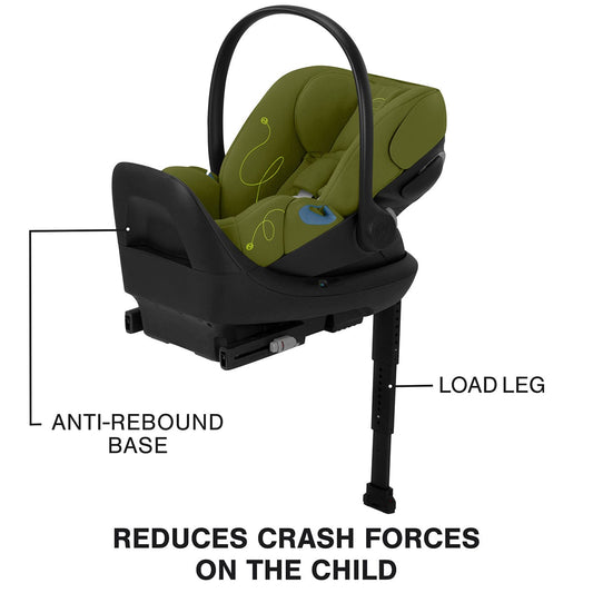 Cybex Cloud G Lux SensorSafe Comfort Extend Reclining Infant Car Seat - Nature Green - 522001415