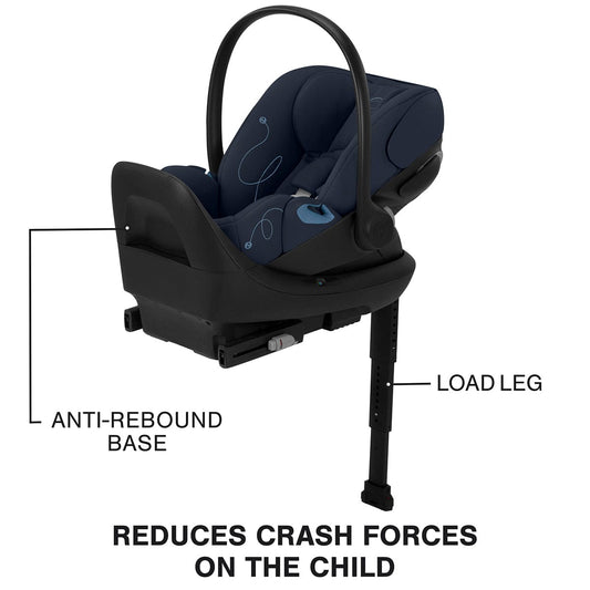 Cybex Cloud G Lux SensorSafe Comfort Extend Reclining Infant Car Seat - Ocean Blue - 522001405