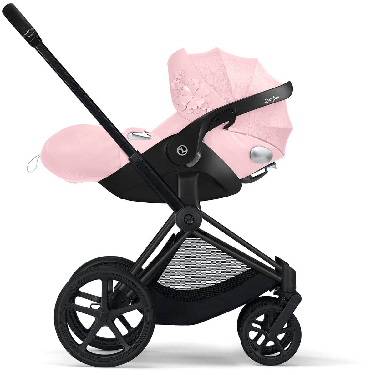 Cybex Cloud Q Sensorsafe Reclining Infant Car Seat - Simply Flowers - Pale Blush - 521001299