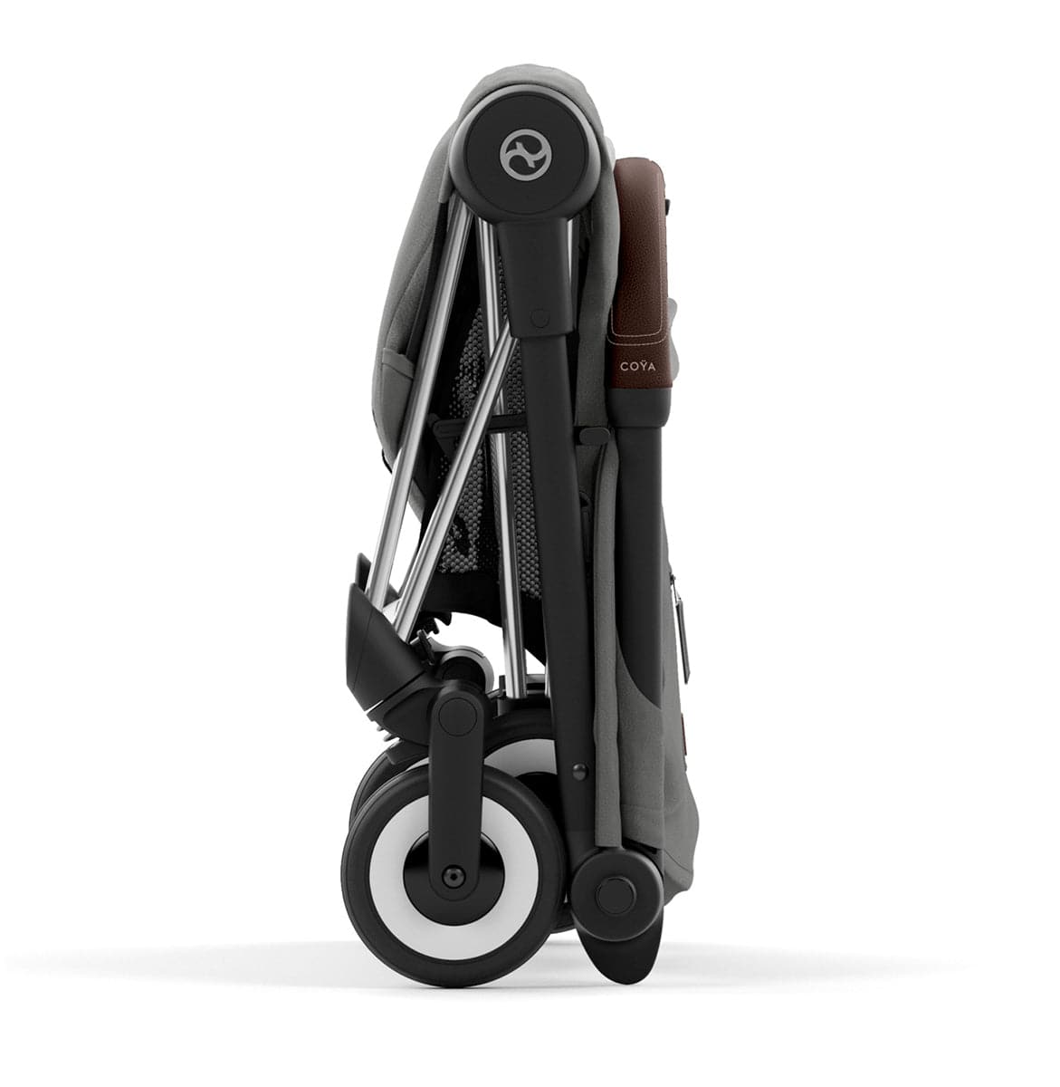 Cybex COYA Compact Stroller - Chrome / Dark Brown / Mirage Grey - 522004403