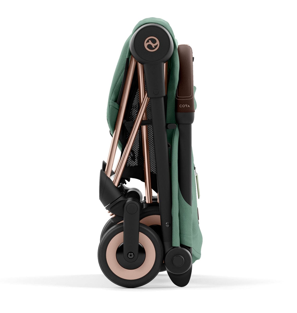 Cybex COYA Compact Stroller - Rose Gold / Leaf Green - 522004293