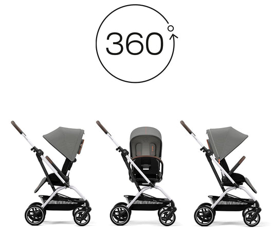 Cybex Eezy S Twist +2 V2 Stroller - Lava Grey - 522001723