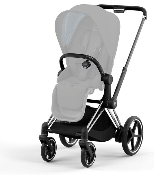 Cybex ePriam 2 Electronic Assist Stroller Frame - Chrome / Black - 521003943