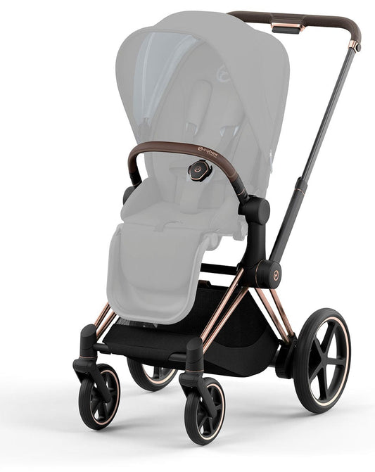 Cybex ePriam 2 Electronic Assist Stroller Frame - Rose Gold / Brown - 521003947