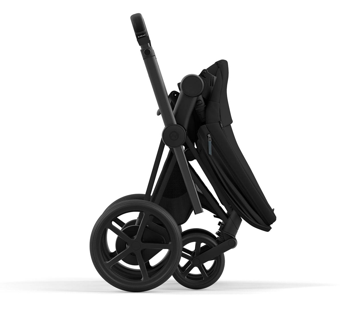 Cybex ePriam 2 Electronic Assist Stroller (One Box) - Matte Black / Black / Deep Black - 521004173