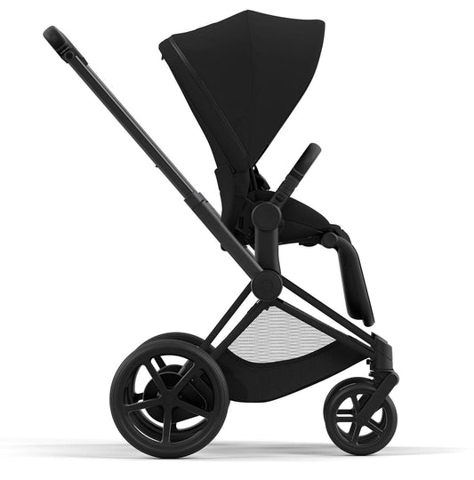 Cybex ePriam 2 Electronic Assist Stroller (One Box) - Matte Black / Black / Deep Black - 521004173