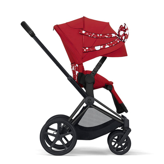 Cybex ePriam Complete Stroller with Lux Bassinet Bundle - Petticoat Red by Jeremy Scott - 519002649-B-PET