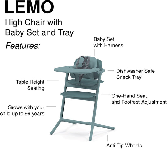 Cybex LEMO 2 High Chair 3-in-1 Set - Stone Blue - 521003581