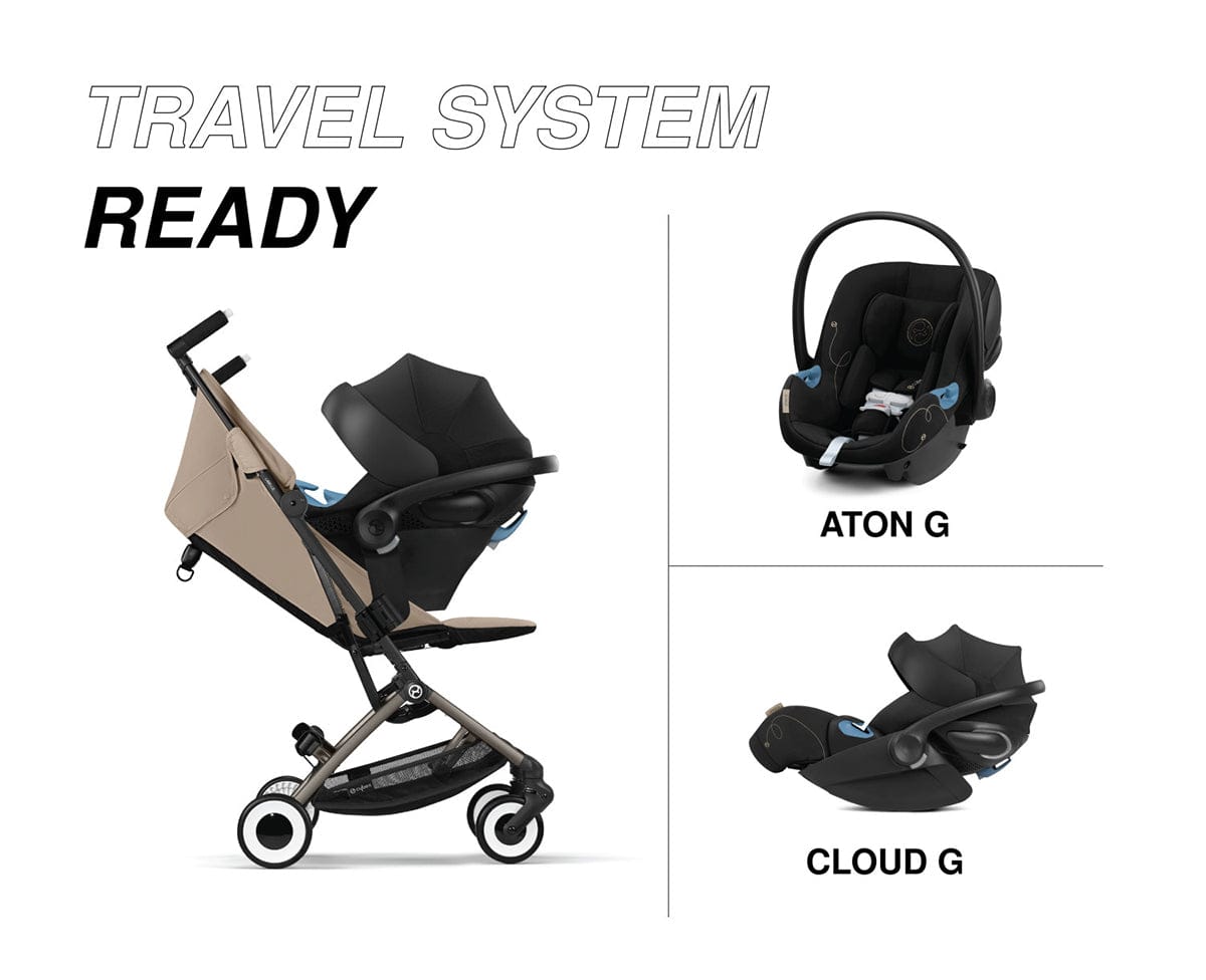 Cybex Libelle 2 Compact Stroller (with 1 Pull Harness) - Almond Beige - 524000269
