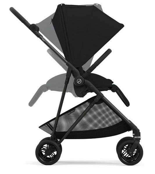 Cybex Melio Carbon 3 + Aton G Travel System Bundle - Moon Black / Moon Black - 522002401-522001441