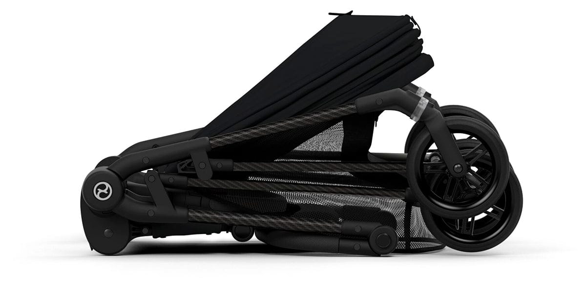 Cybex Melio Carbon 3 Compact Stroller - Moon Black - 522002401