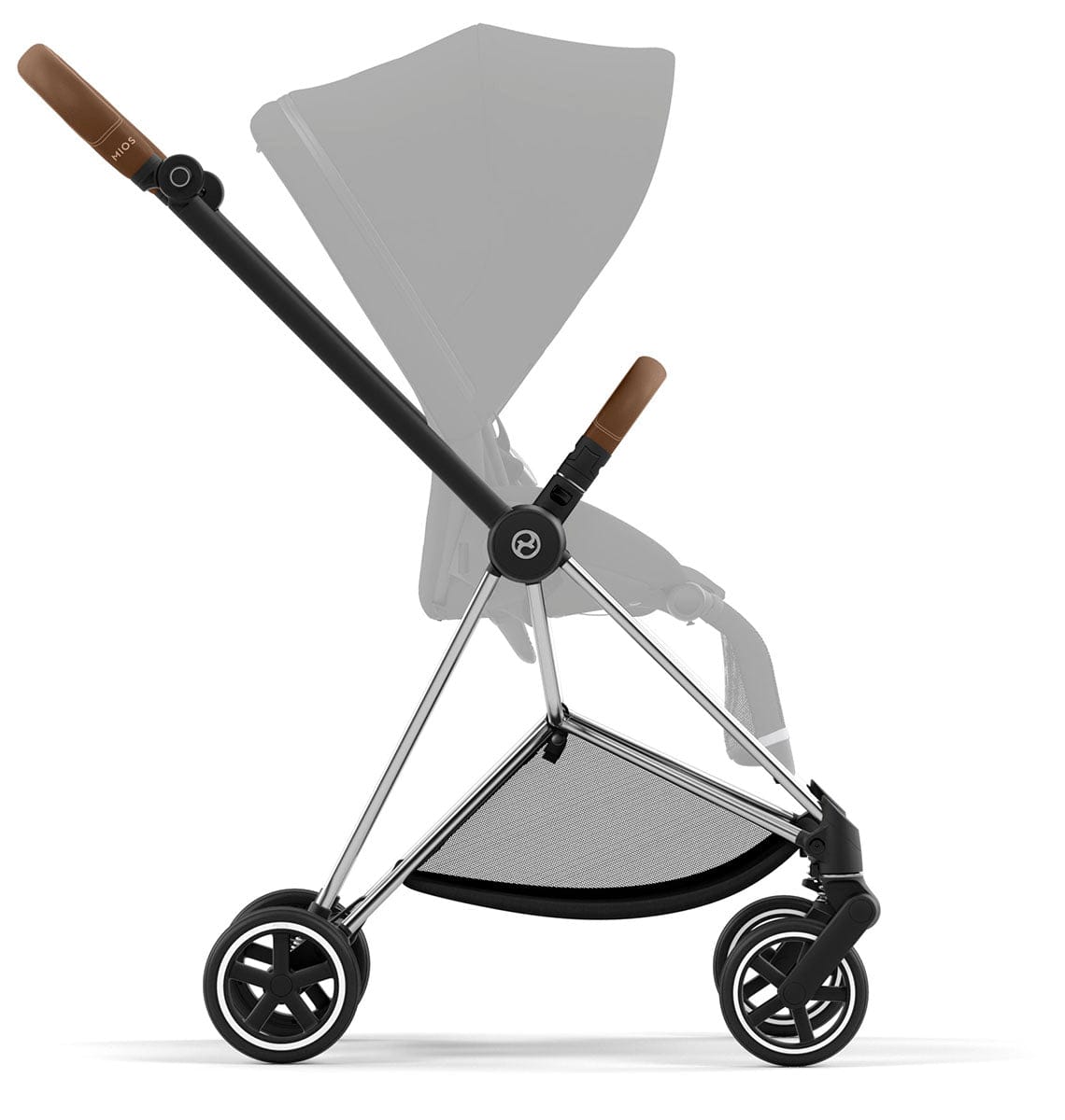 Cybex Mios 3 Stroller Frame - Chrome / Brown - 521003989