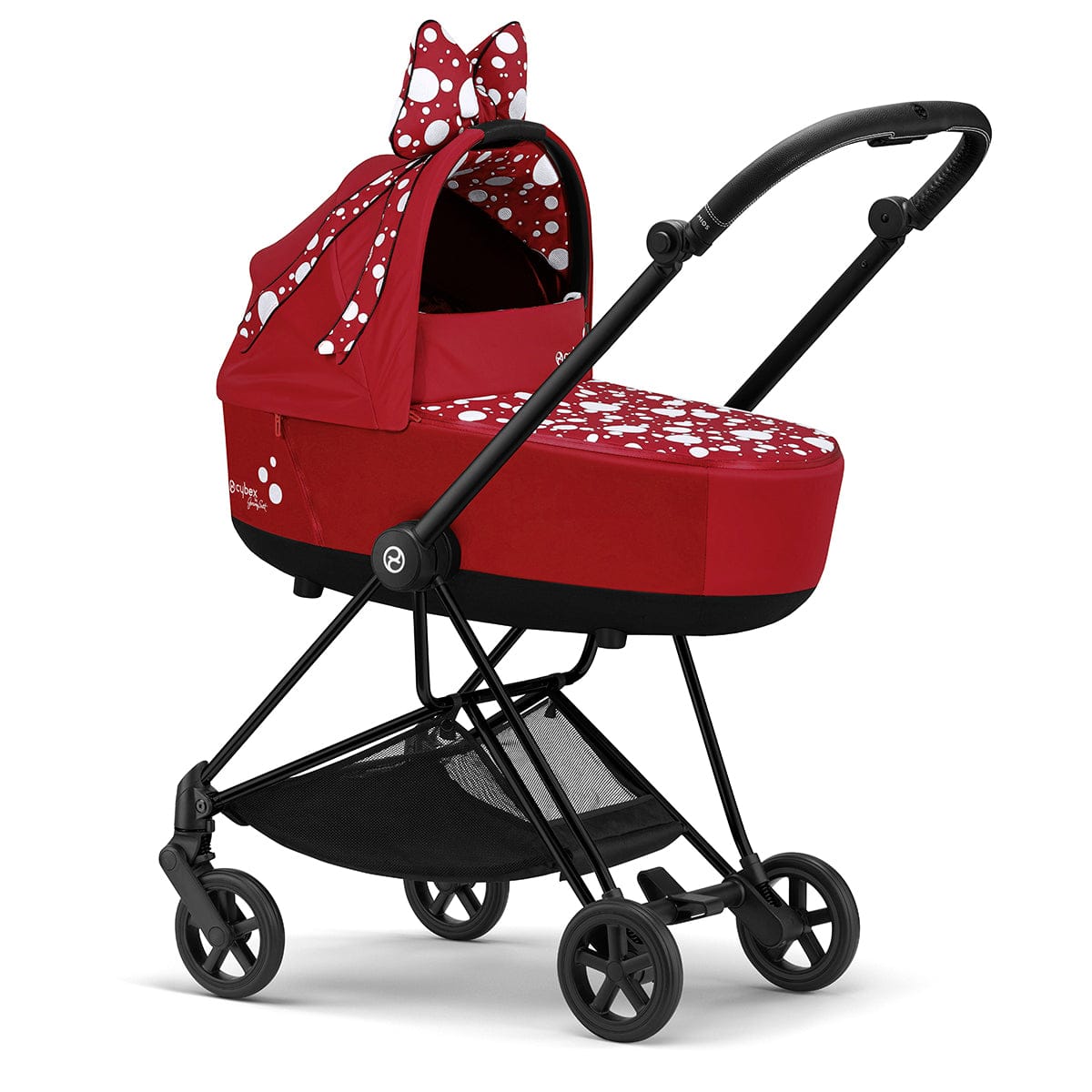 Cybex Mios 2 Complete Stroller with Lux Bassinet Bundle - Petticoat Red by Jeremy Scott - 519003267-B-PET