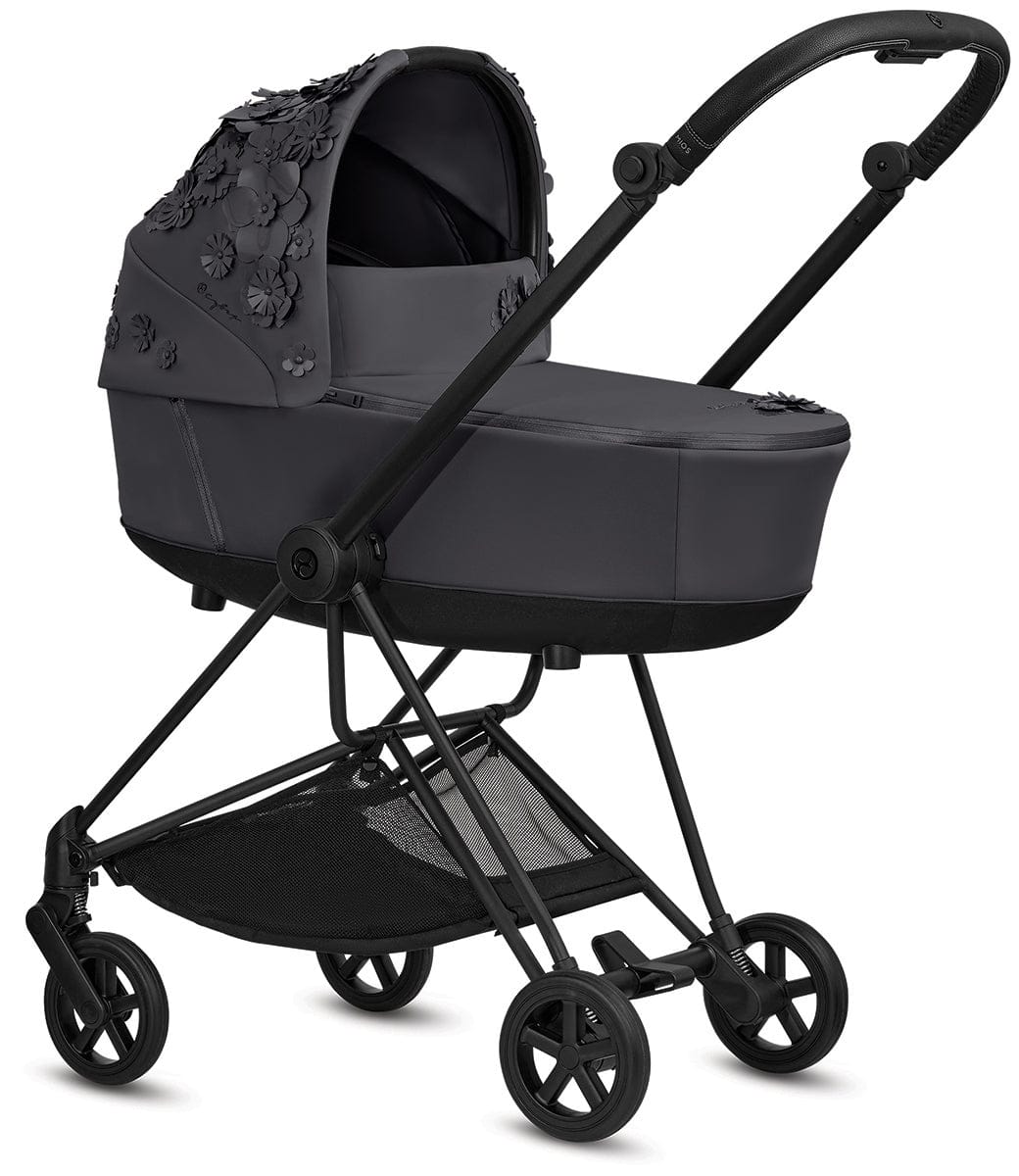 Cybex Mios 2 with Lux Bassinet + Cloud Q Travel System Bundle - Simply Flowers - Dream Grey - TRVL-519003267-B-SF-GREY