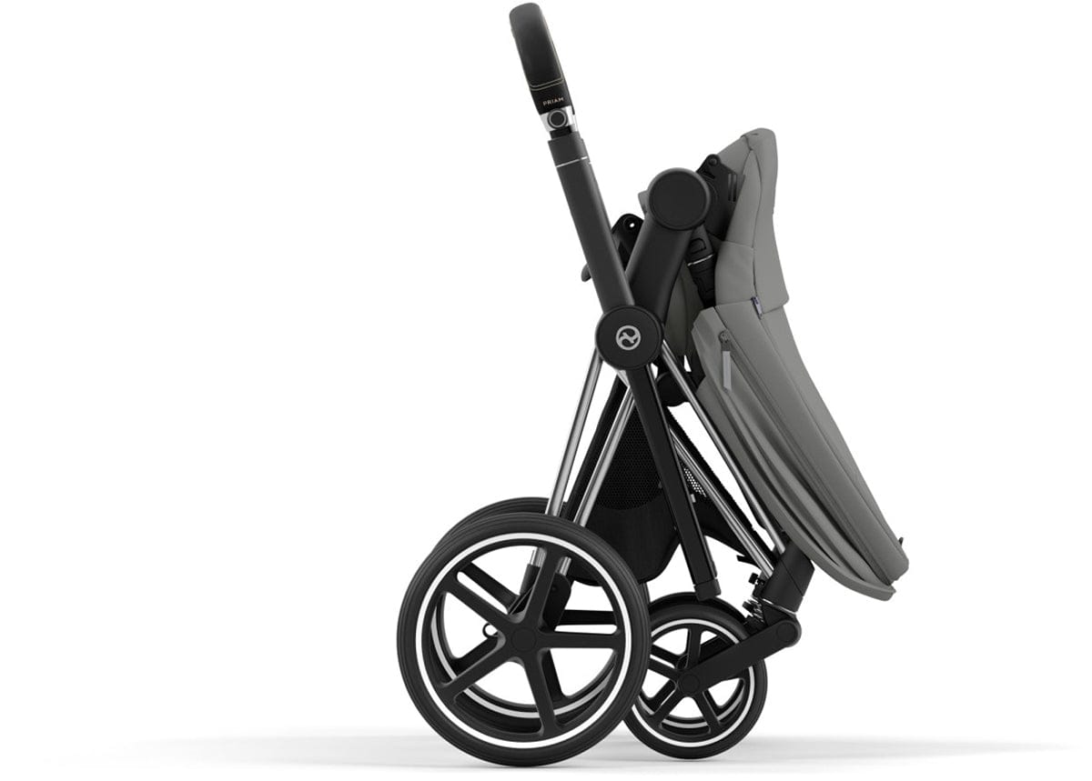 Cybex Priam 4 Stroller (One Box) - Chrome / Black / Soho Grey - 521004153
