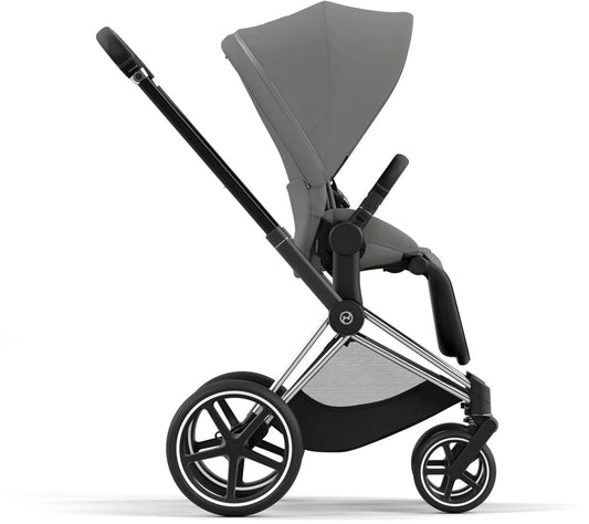 Cybex Priam 4 Stroller (One Box) - Chrome / Black / Soho Grey - 521004153