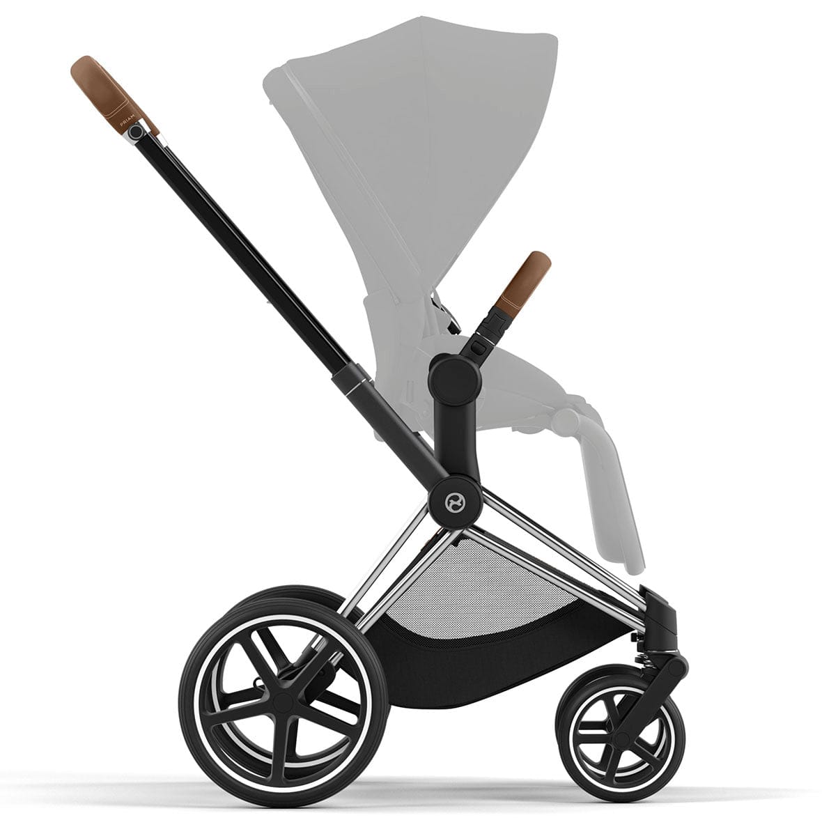 Cybex Priam 4 Stroller Frame - Chrome / Brown - 521003933