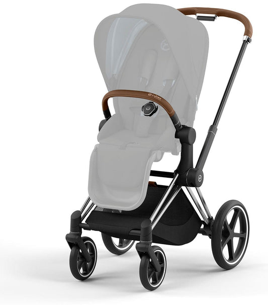 Cybex Priam 4 Stroller Frame - Chrome / Brown - 521003933