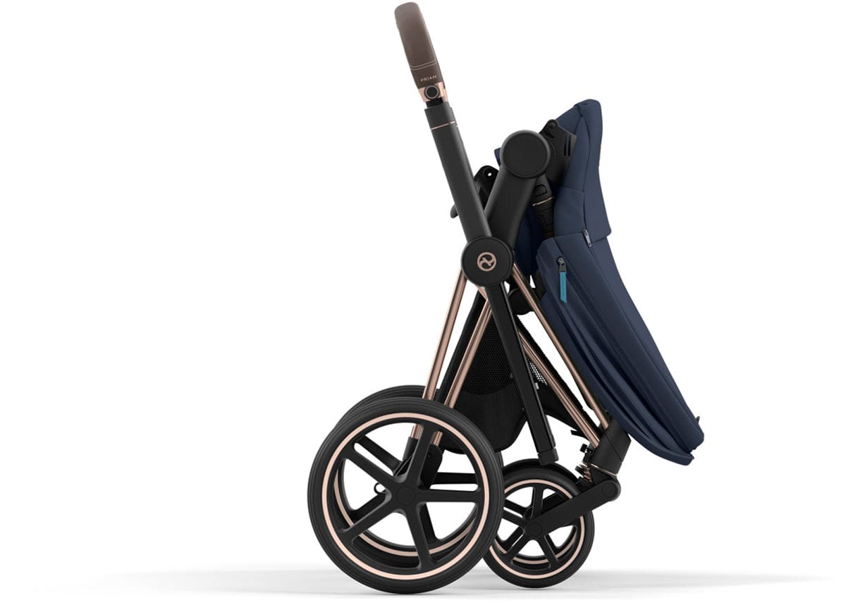 Cybex Priam 4 Stroller (One Box) - Rose Gold / Brown / Nautical Blue - 521004127