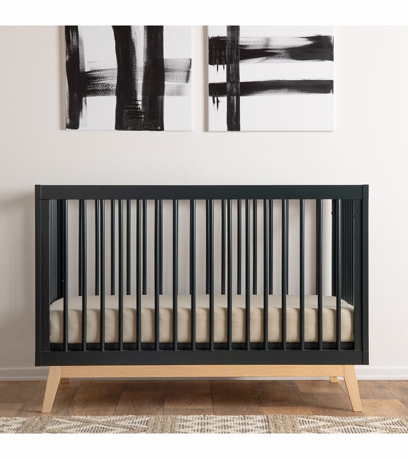 dadada Soho 3-in-1 Convertible Crib + 5-Drawer Dresser Bundle - Black / Natural - 10441-DA-41251-DA