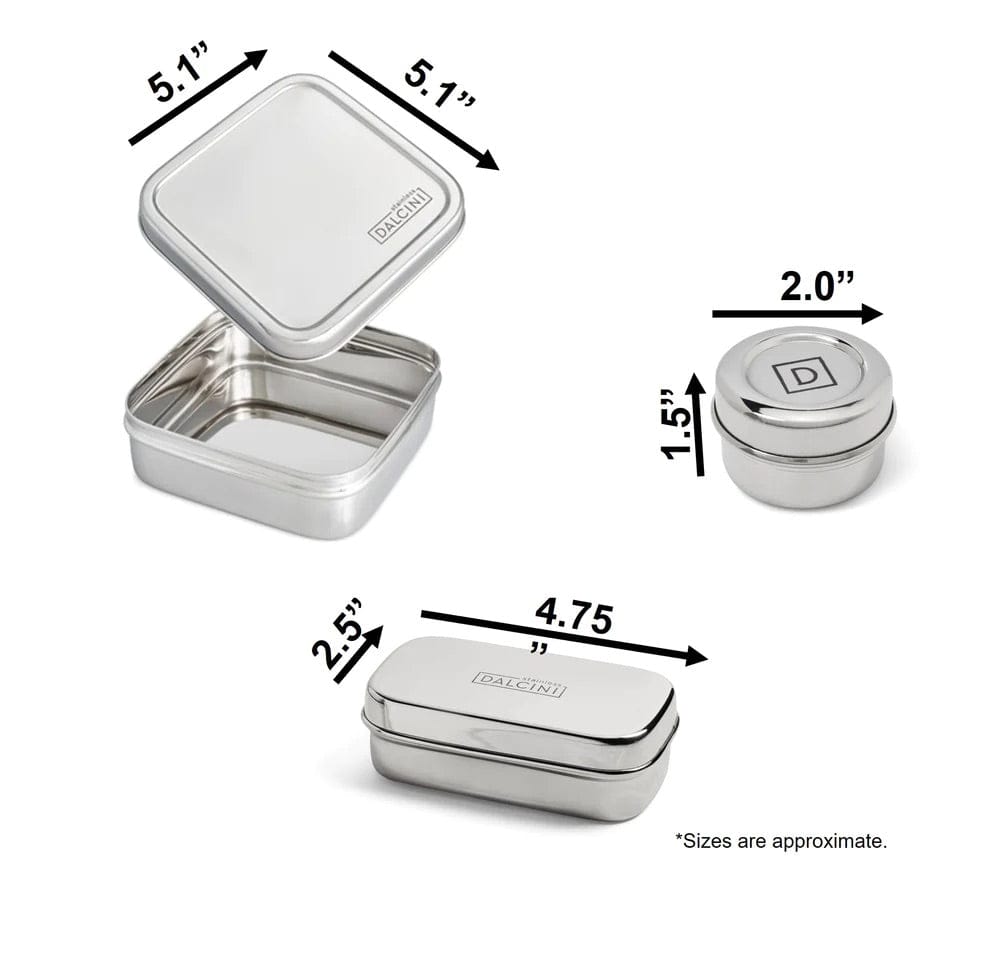 Dalcini Stainless Little Lunch Combo Stainless Steel Storage Set