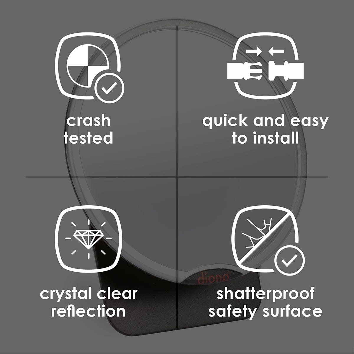 Diono Easy View Mirrors (2 Pack) - 40115-GL-01