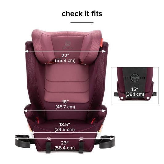 Diono Monterey 2XT Latch 2-in-1 Booster Car Seat - Plum - 15615-DIONO