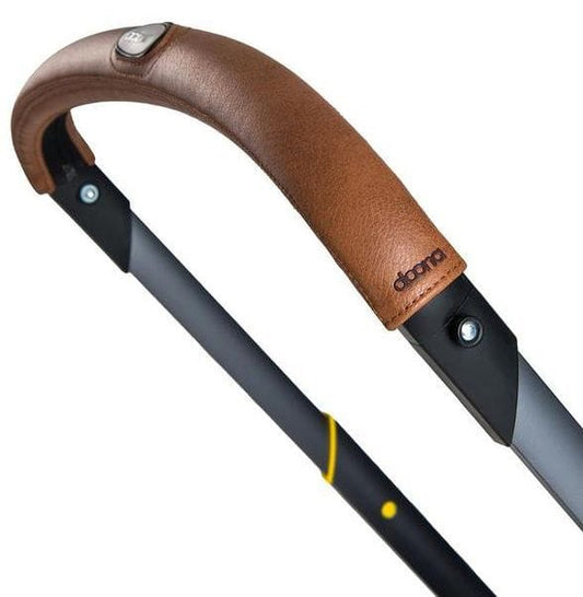 Doona+ Infant Car Seat & Stroller with Handlebar Cover Bundle - Blush Pink / Brown Leather - SP101-10-035-003-SP147-10-025-003