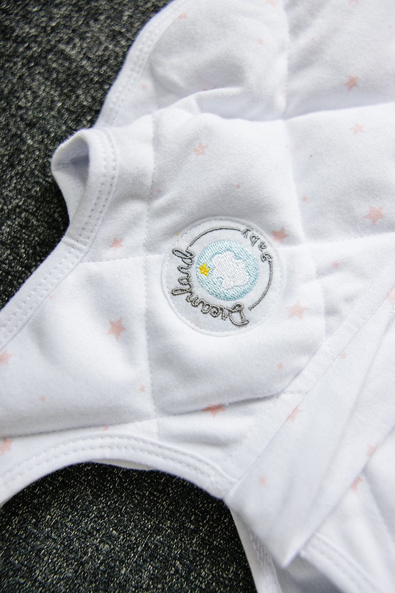 Dreamland Baby Dream Weighted Sleep Sack - White w/ Blue Stars, 12-24 months - DBLG-BLUE