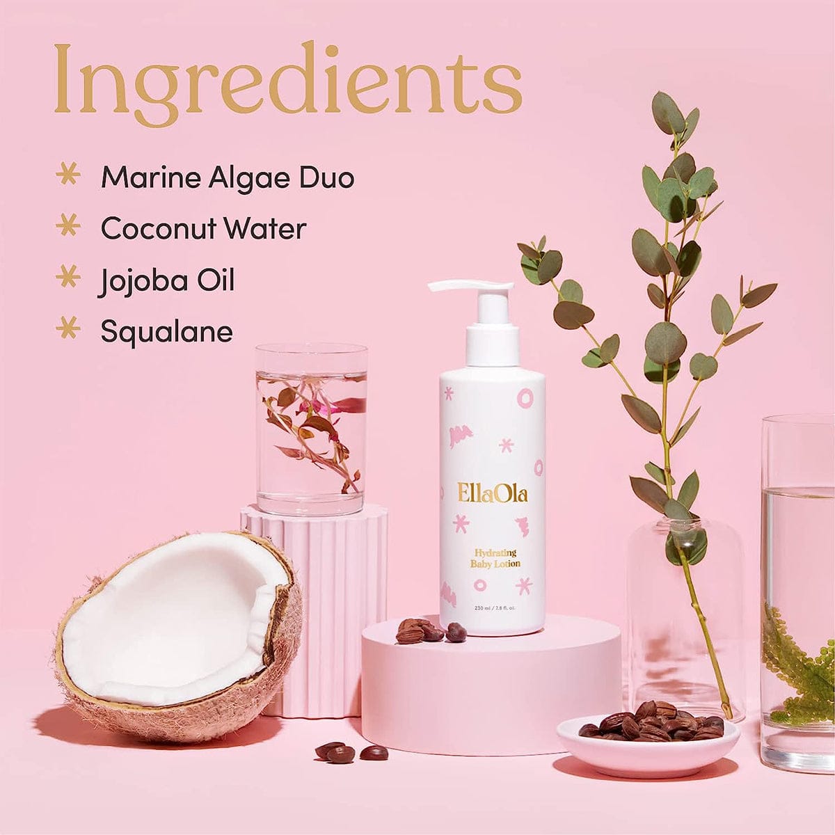 EllaOla Hydrating Baby Lotion, Fragrance Free - 103000N