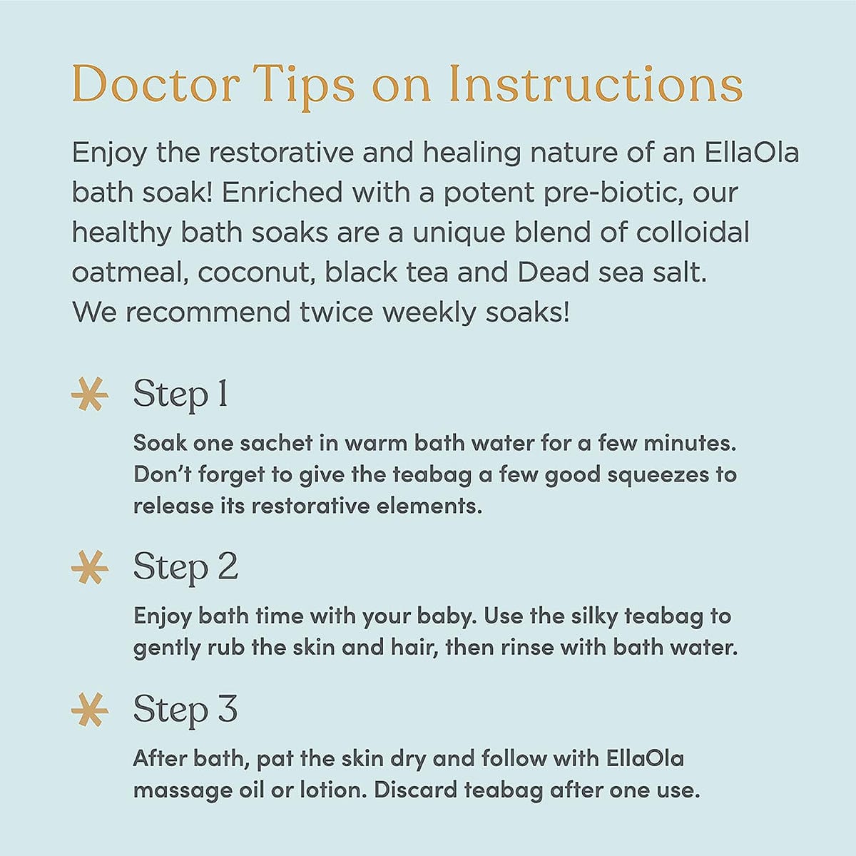 EllaOla Organic Baby Bath Soak, Fragrance Free, Pack of 4 - 106000N