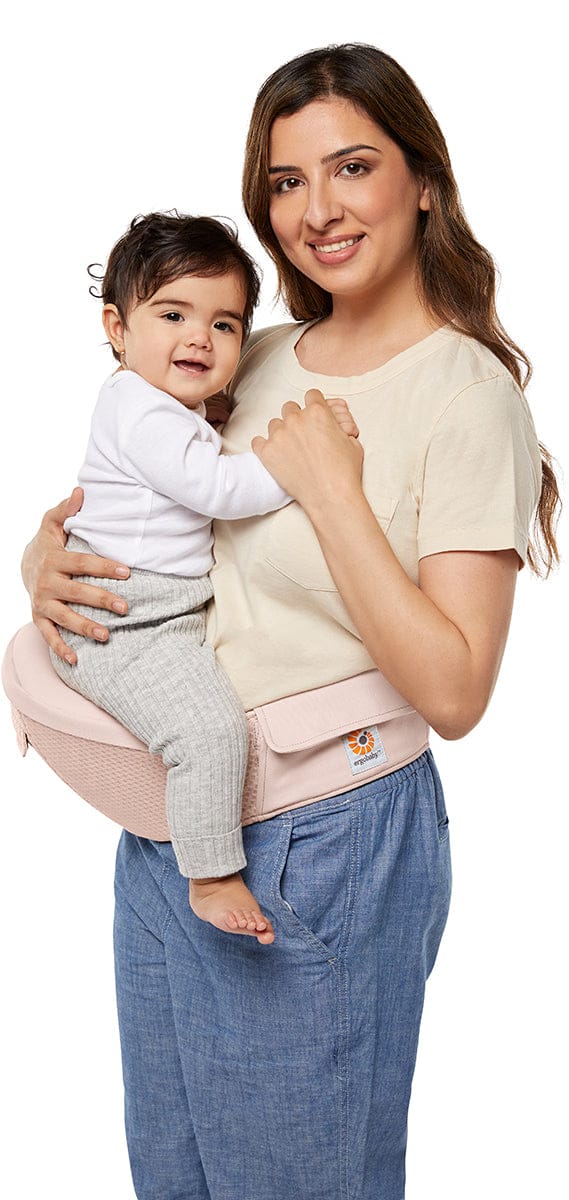 Ergobaby Alta Hip Seat Mesh Baby Carrier - Pink Quartz - BCHIPSFMPNKQTZ